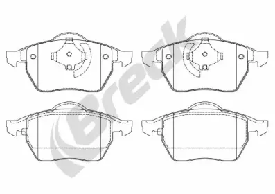21624 00 701 00 BRECK Комплект тормозных колодок, дисковый тормоз
